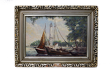 Gottléeb Nemetz Sailboats, Oil on Board