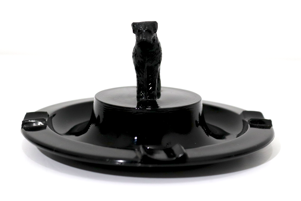 Depression Glass Greensburg Glassworks Black Glass Fox Terrier